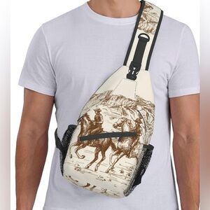 Western Sling Bag for Women Men  Crossbody Sling Backpack  Chest Shoulder Bag